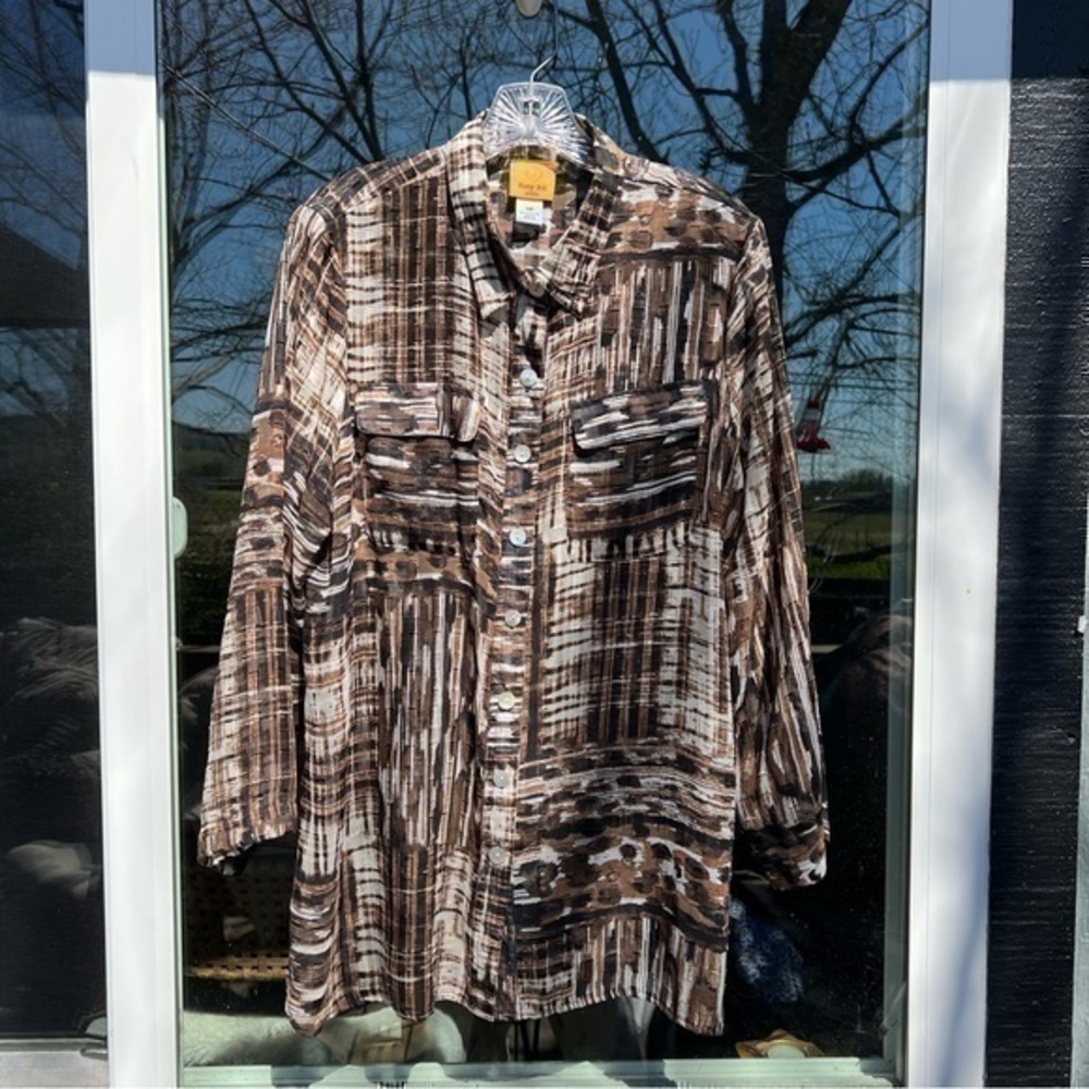 ✨Stunning Ruby Rd. Brown and Black Jacket Rare Length ✨✨Rare find 28” length